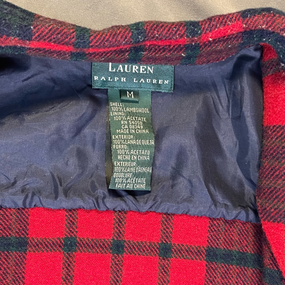 Lauren Ralph Lauren Red and Black Plaid Jacket - Picture 6 of 6